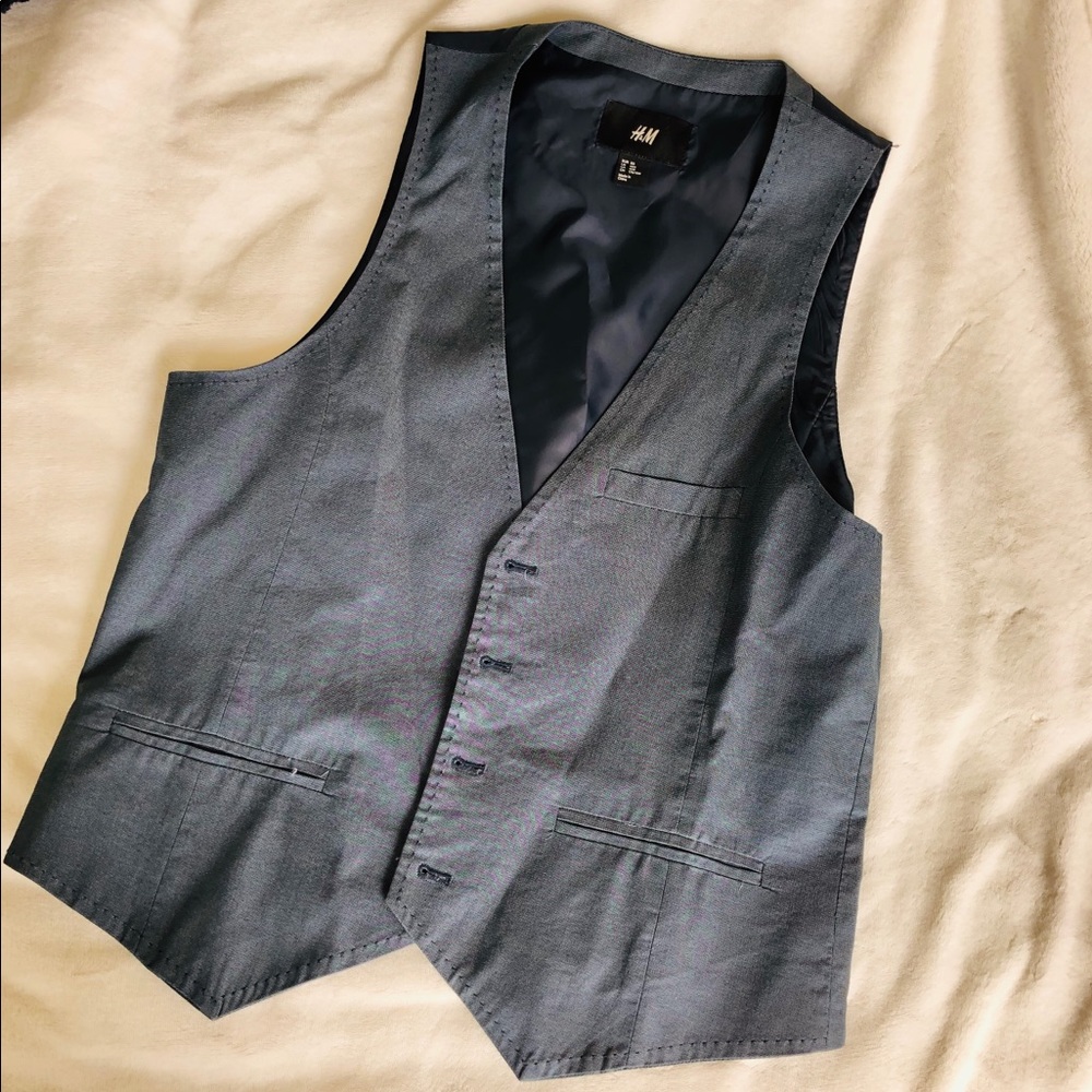 H&M Navy Dress Vest SZ 40R
